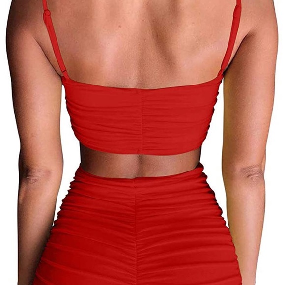 Brand New Red Two Piece Dress - Picture 3 of 4